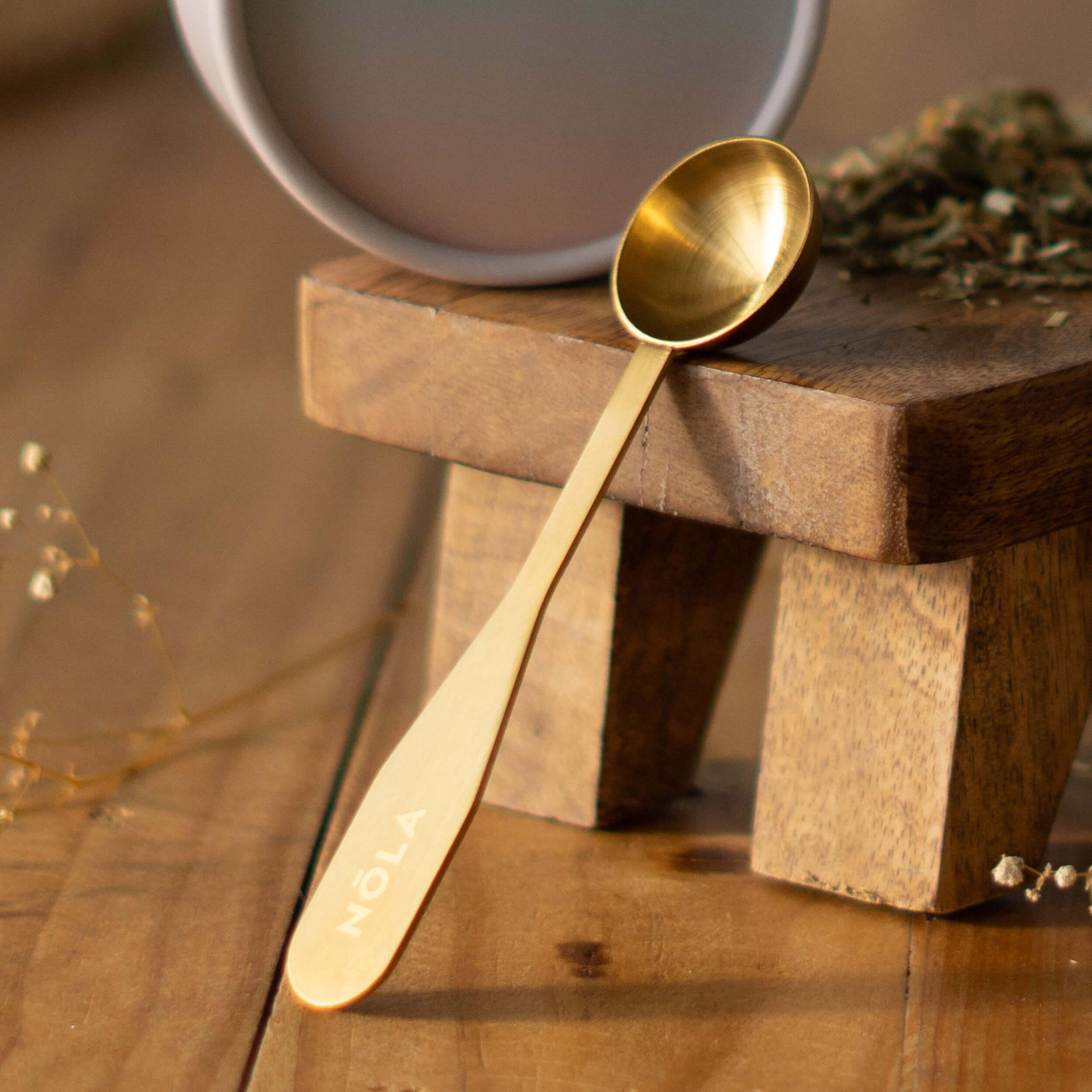 Dosierlöffel zum perfekten Dosieren von Tee (gold)
