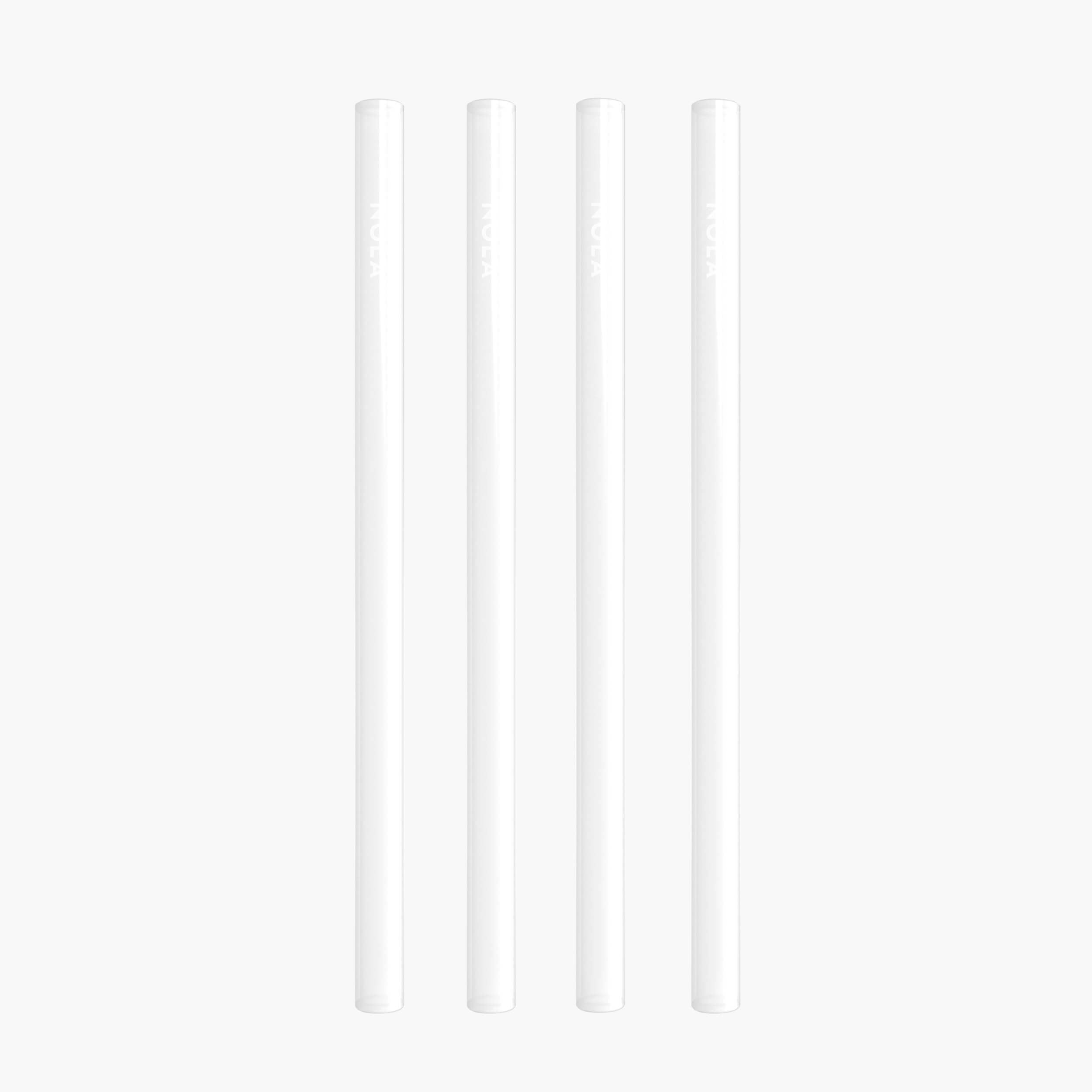 Glastrinkhalme für heiße & kalte Getränke 4er-Set (weiß)
