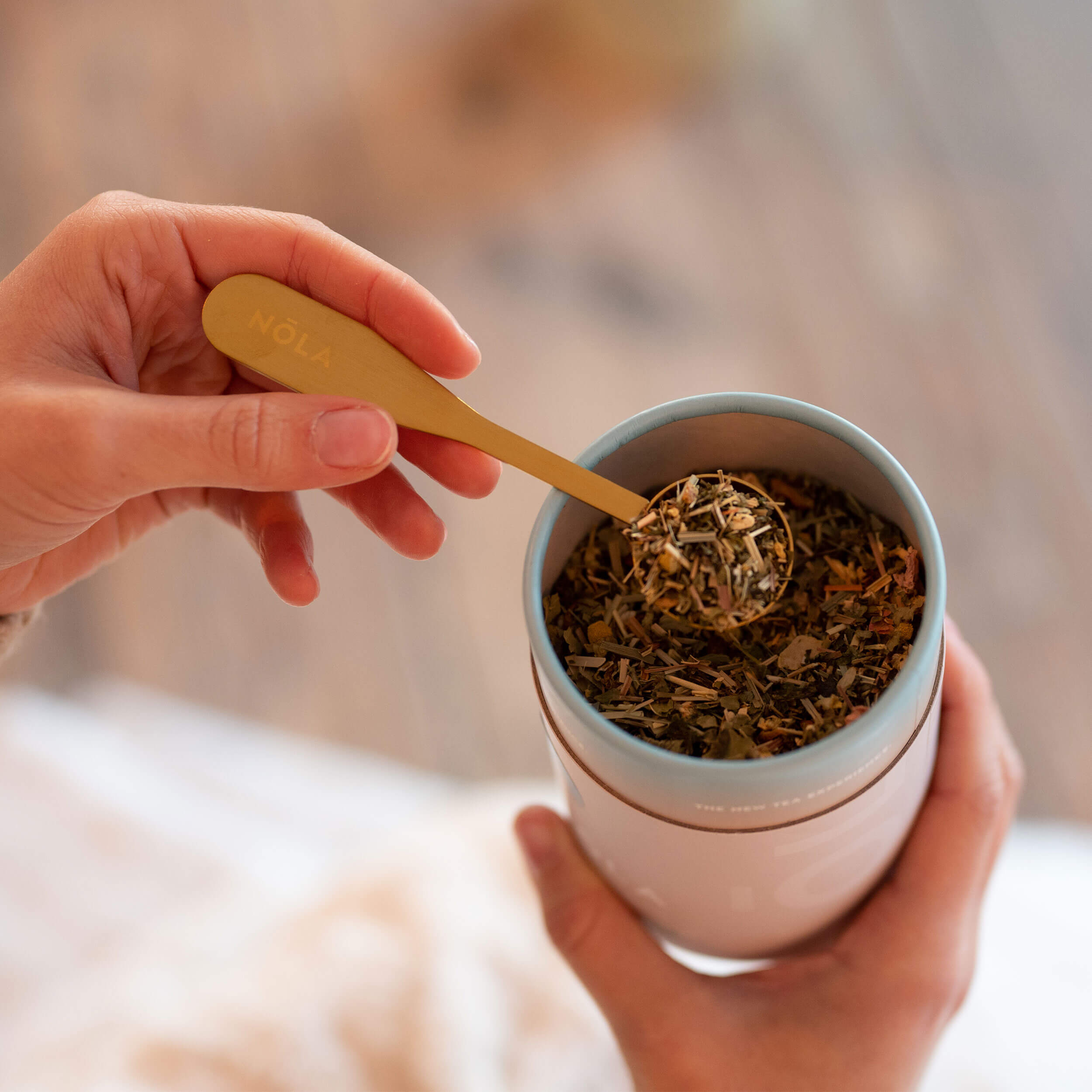 Dosierlöffel zum perfekten Dosieren von Tee (gold)